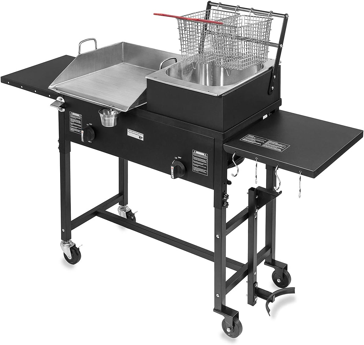 58,000 BTU Outdoor Dual Burner Stove with Wheels Q154477