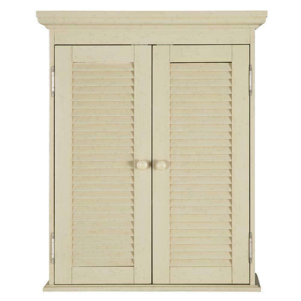 Antique White Wall Cabinet S290387