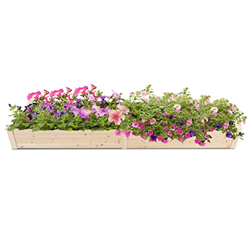 Wooden Raised Garden Bed (92 x 24 x 10 Inch) U27278