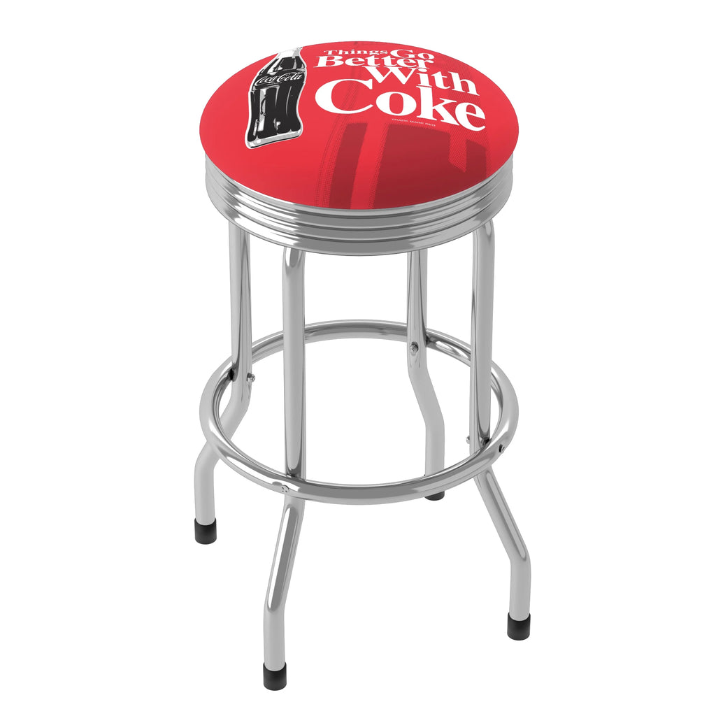 Chrome Ribbed Barstool M102084