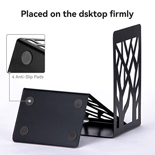 Metal Bookends Black 3 Pair J51490