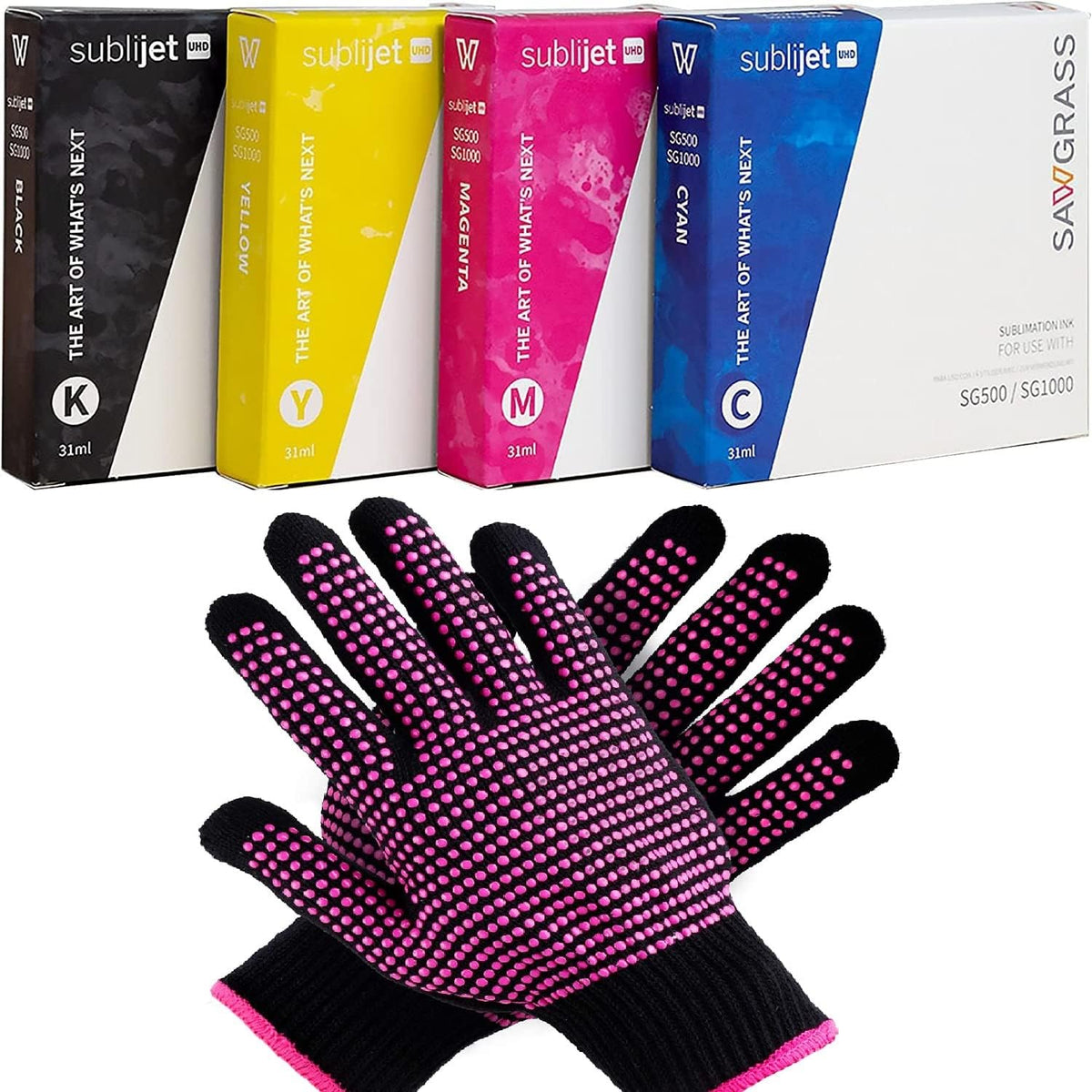 4 Pack Sublimation Inks with Heat Resistant Gloves I978419