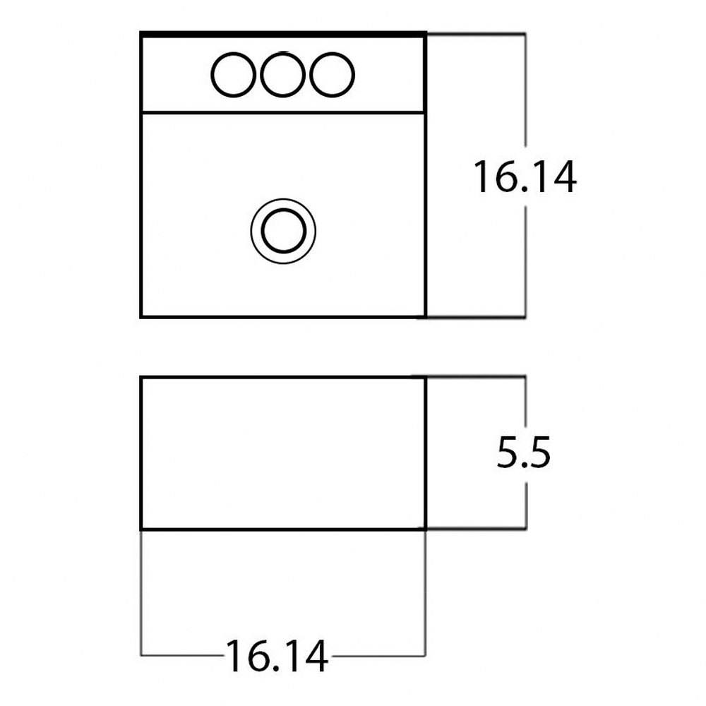 White Semi-Recessed Vessel R65918