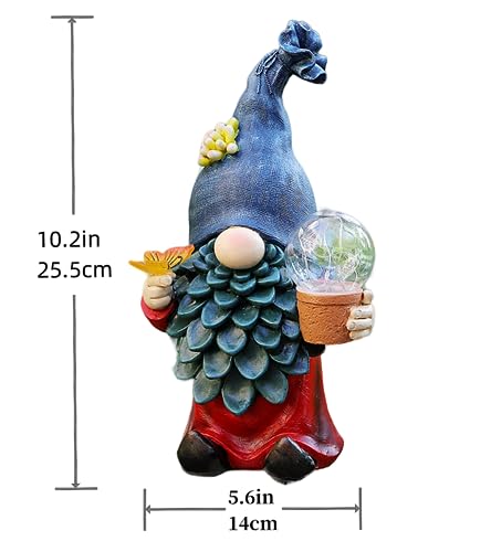 10.2'' Solar Gnomes Garden Statues with LED Light X434