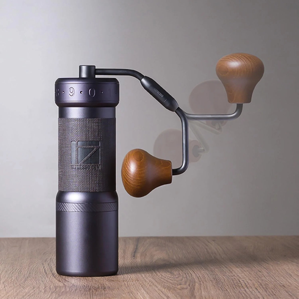 Manual Coffee Grinder Iron Gray Conical Burr A46445