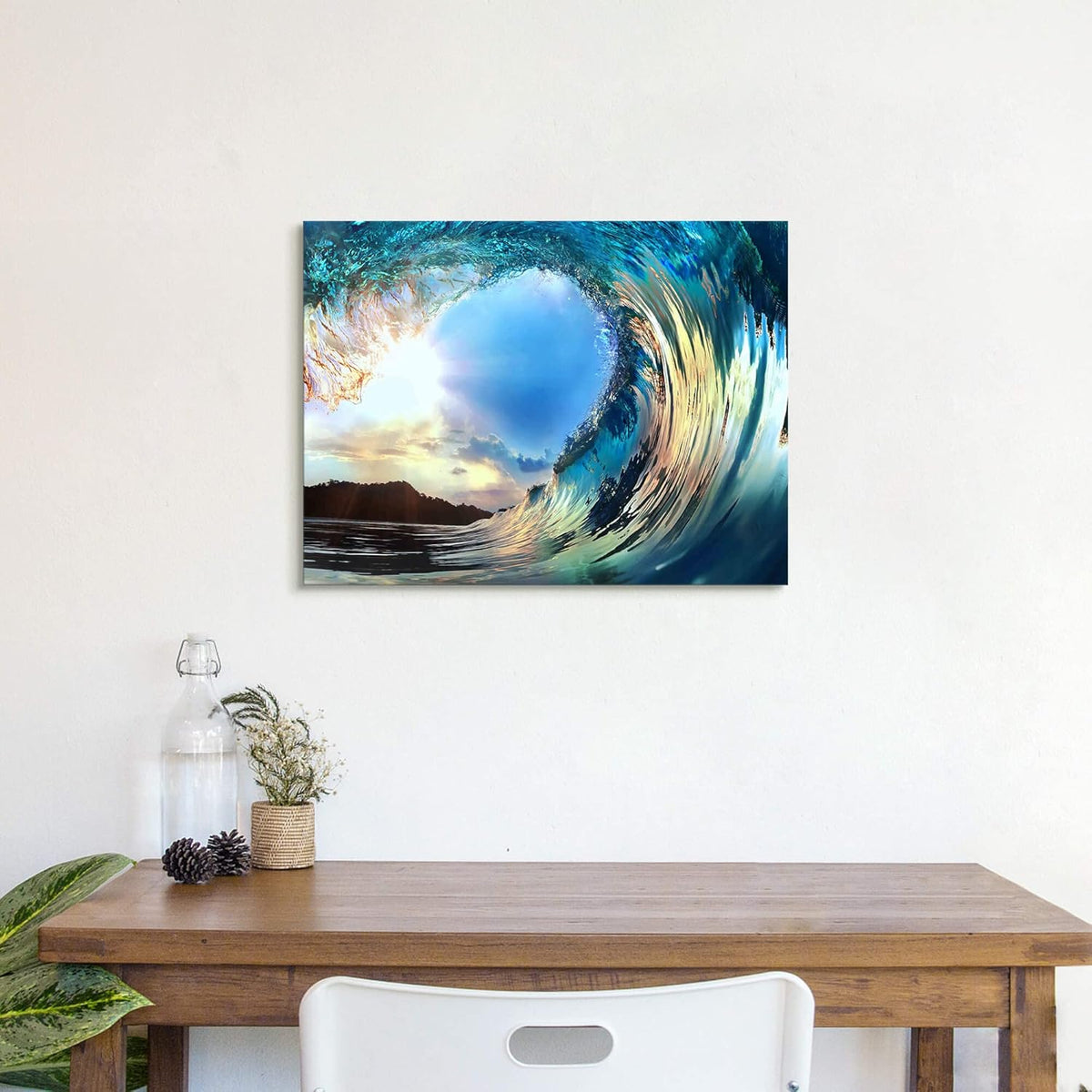 Blue Ocean Waves Canvas Wall Art M47779