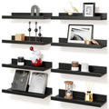 Rustic Brown Wall Shelves Set of 8 I374
