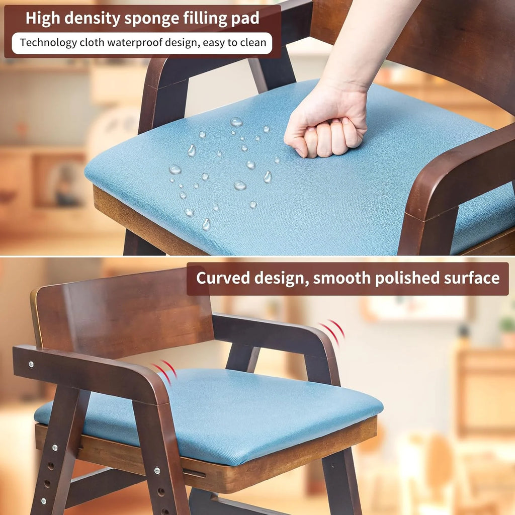 Wooden Adjustable Toddler High Chair with Waterproof Cushion E3925