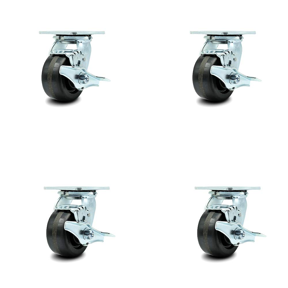 10 Inch Swivel Caster Semi-Pneumatic Wheel Pack of 2 C646982