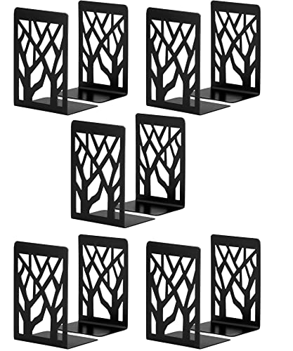 Metal Bookends Black 3 Pair J51490