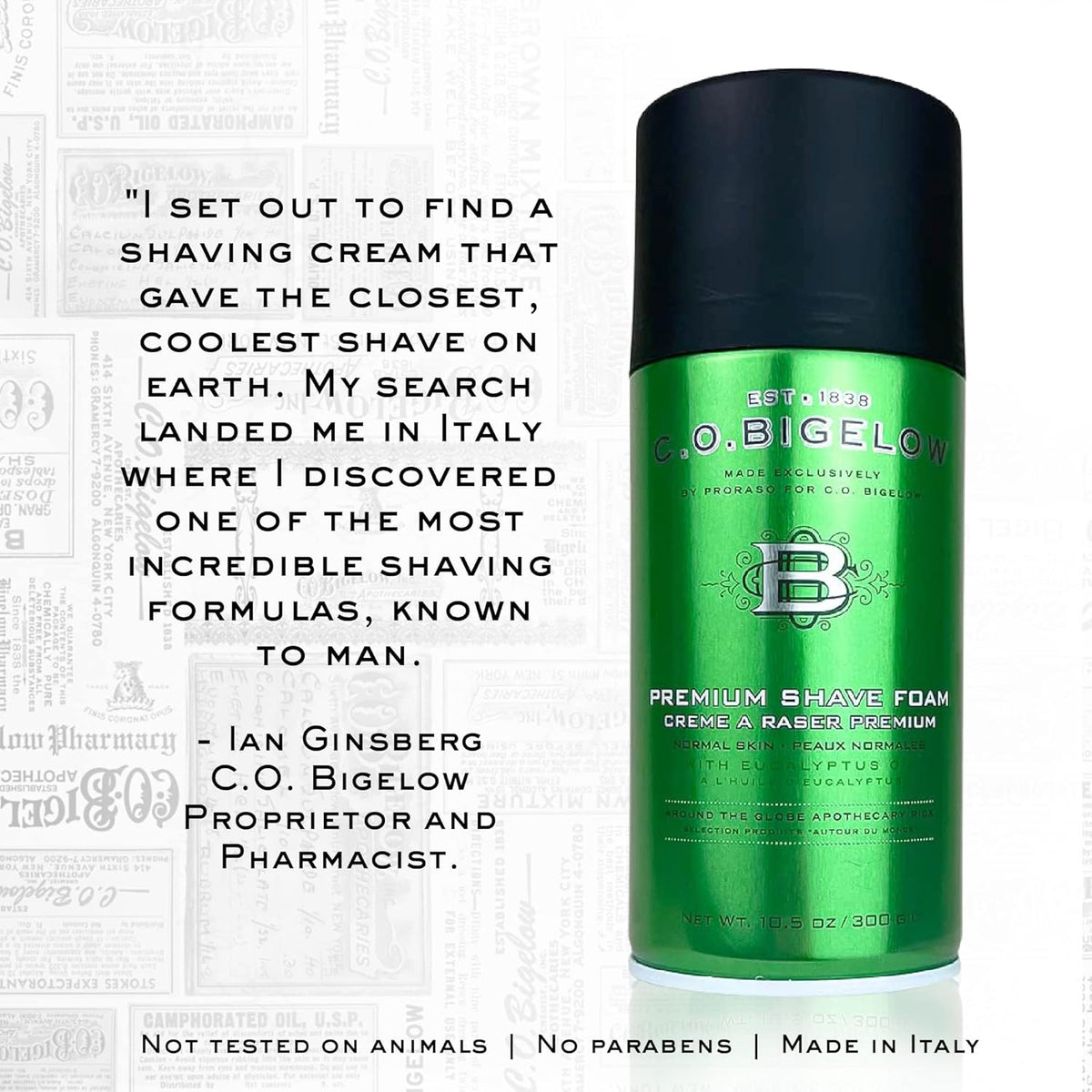 Premium Shave Foam with Eucalyptus Oil and Menthol, 10.5 oz M8565