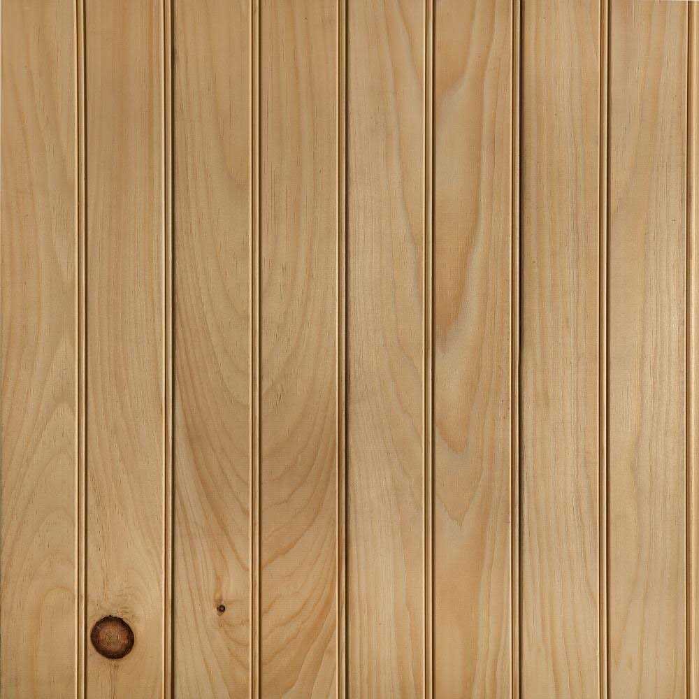 Unfinished Pine Tongue and Groove Wall Plank Q37040