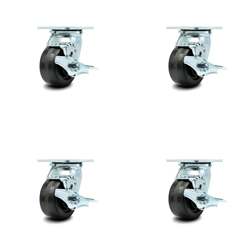 10 Inch Swivel Caster Semi-Pneumatic Wheel Pack of 2 C646982
