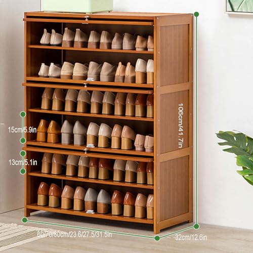 Bamboo Shoe Storage Cabinet with Flip Door R821408