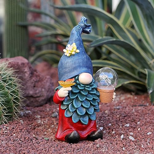 10.2'' Solar Gnomes Garden Statues with LED Light X434