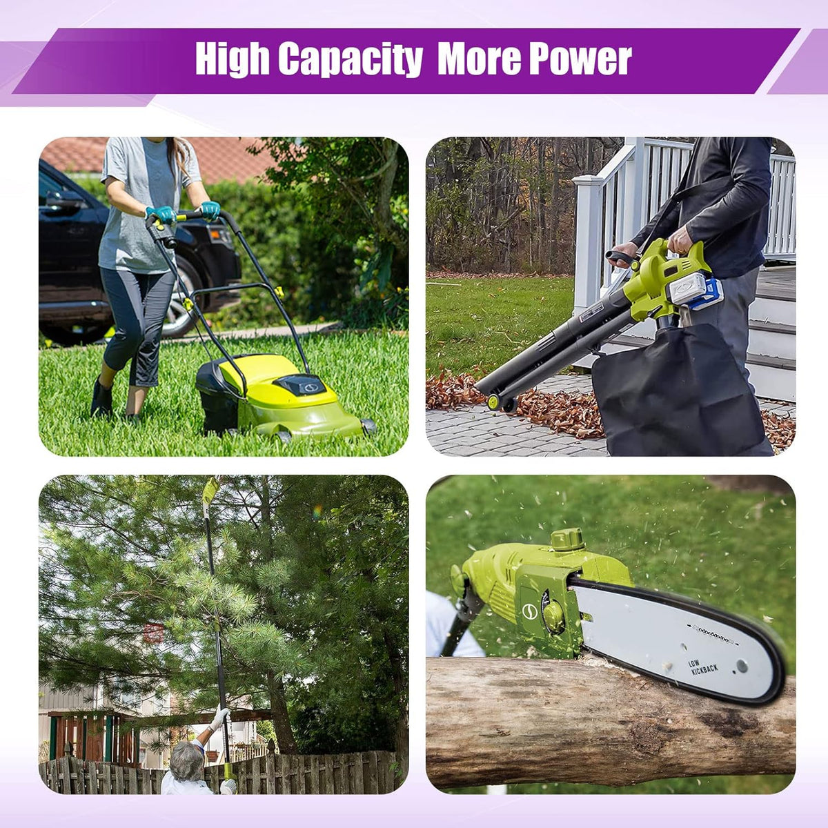 2Packs 7500mAh Li-ion Battery for 24V Cordless Snow Blower Z1046