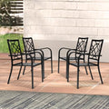 5-Piece Outdoor Wrought Iron Chairs and Table Patio Dining Furniture Set R227166