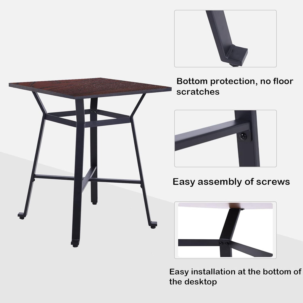 Brown Square Solid Wood Bar Table K601