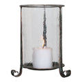 Hammered Glass Hurricane Candle Holder U4050