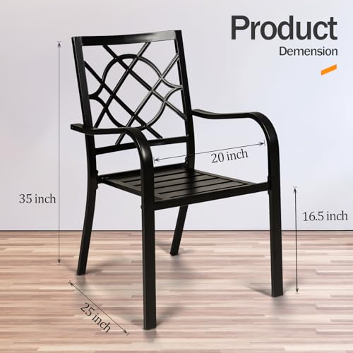 5-Piece Outdoor Wrought Iron Chairs and Table Patio Dining Furniture Set R227166
