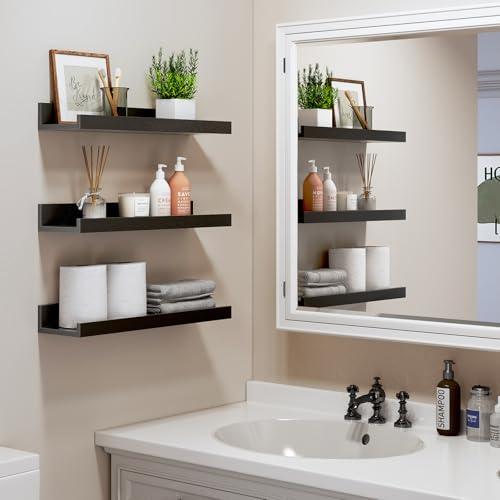 Rustic Brown Wall Shelves Set of 8 I374