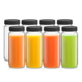 Set of 8 Glass Juice Bottles with BPA Free Lids A850