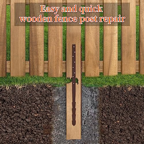 6 Pack Fence Post Repair Stakes Spikes Kit E820