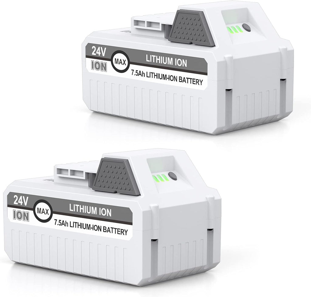 2Packs 7500mAh Li-ion Battery for 24V Cordless Snow Blower Z1046