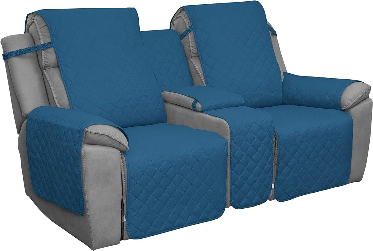 Reversible Loveseat Recliner Cover with Console A337
