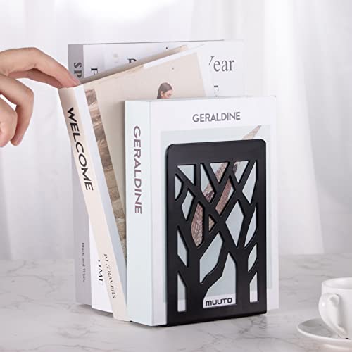 Metal Bookends Black 3 Pair J51490