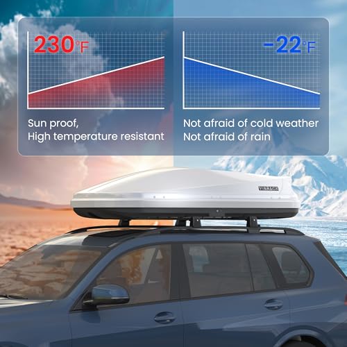 Heavy Duty Hard Shell Waterproof Rooftop Cargo Box, 62 x 31 x 15 Inches, 16 Cubic Feet N179240
