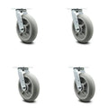 Thermoplastic Rubber Swivel Caster Set 4 D196213