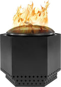 23.5 Inch Smokeless Wood Burning Fire Pit with Stand, Spark Screen, & Cover N957