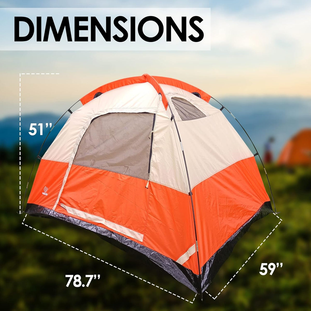 2 Person Waterproof Lightweight 190T Polyester Camping Tent F657