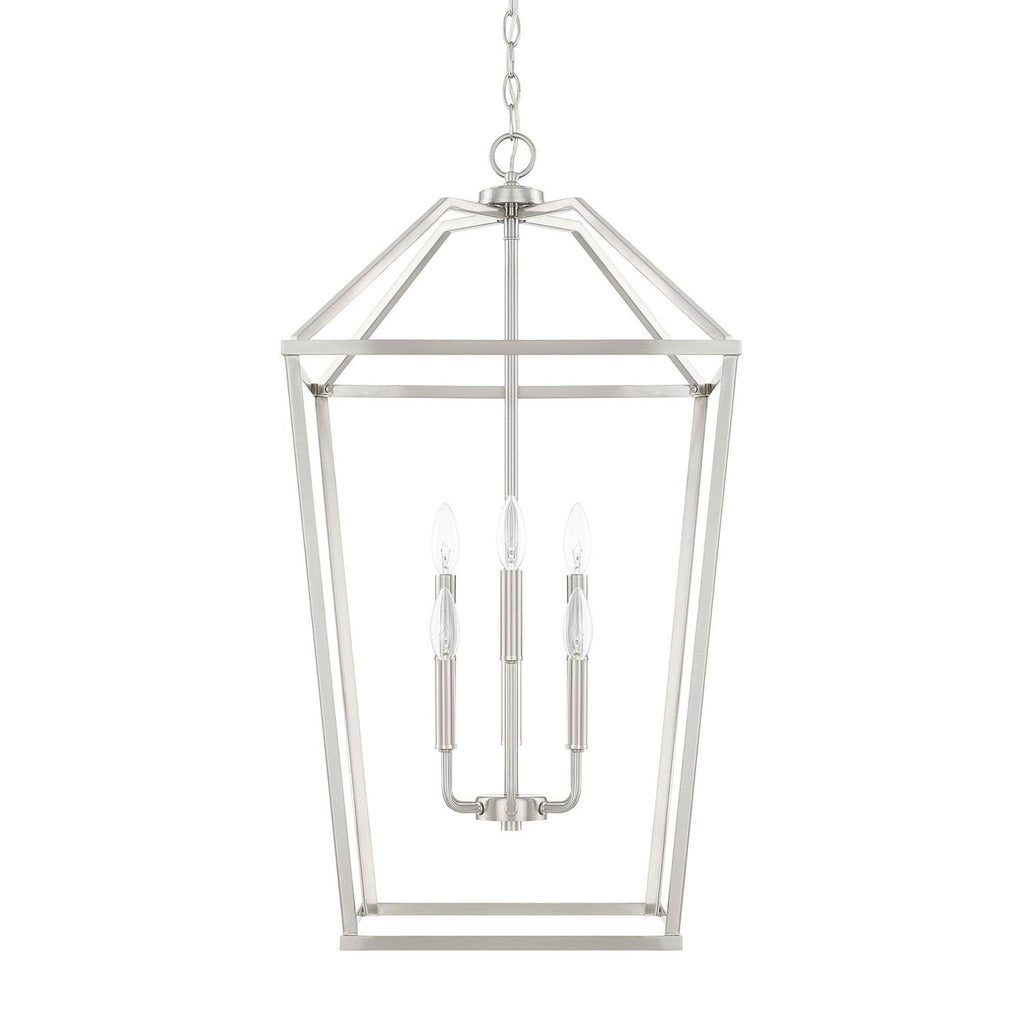 6 Light Brushed Nickel Foyer W82701