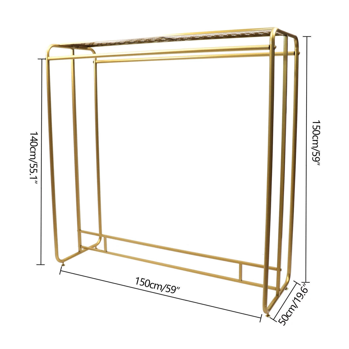 Metal Garment Rack with Top Shelf M101