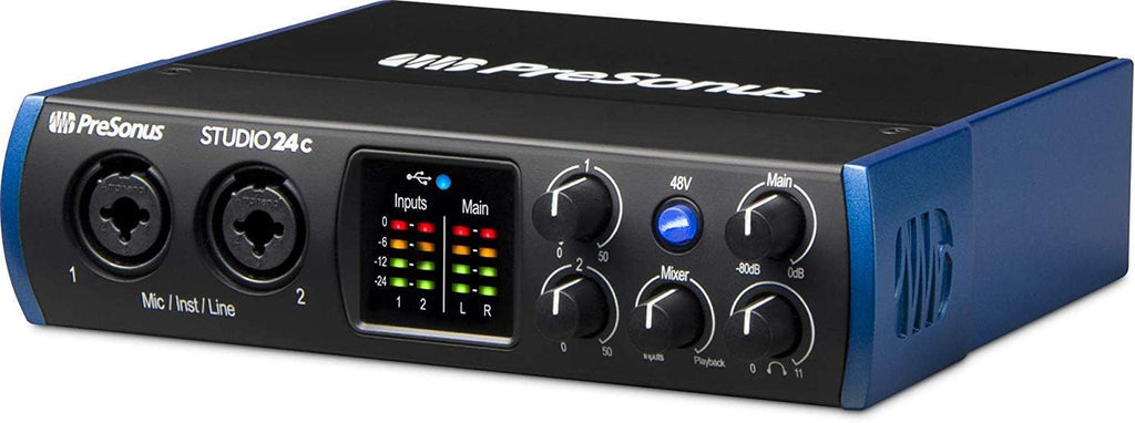 2x2 USB Type-C Audio Interface with Multimedia Monitors and Microphone Isolation Shield Z693796