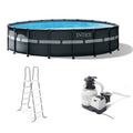 Round Above Ground Pool Set with Filter Pump O283218
