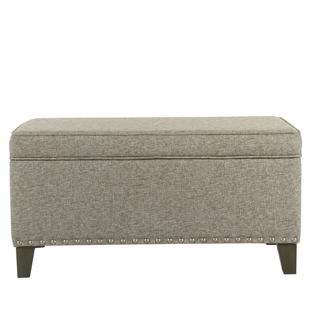 Large Storage Bench with Nailhead Trim E3638