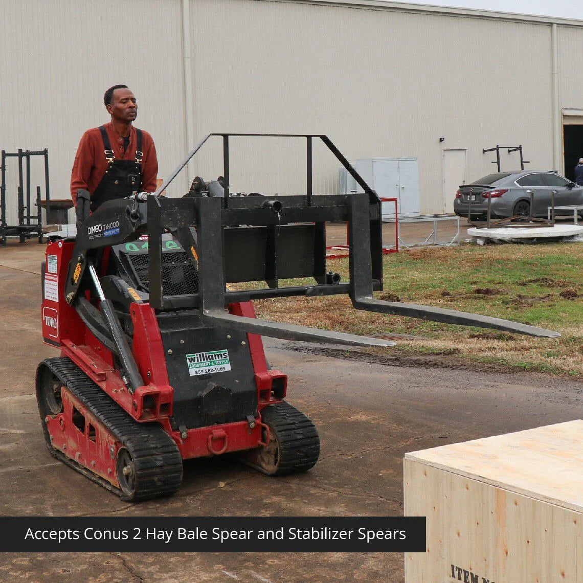Mini Skid Steer Pallet Fork Attachment, 48" Fork Blades, 4,000 LB L8663