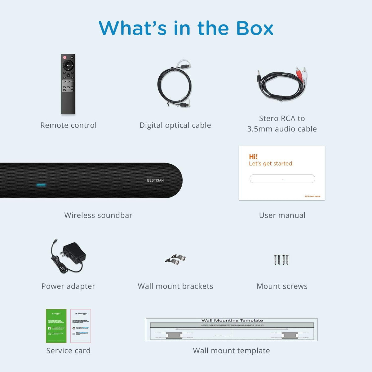 80 Watts TV Sound Bar with Bluetooth 5.0 P9173