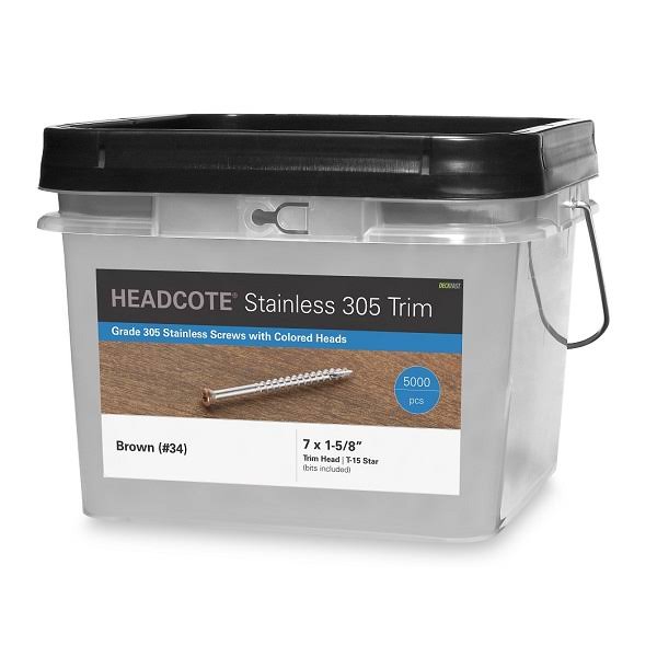 5000 pc. Stainless Steel Trim Head Deck Screws H126607
