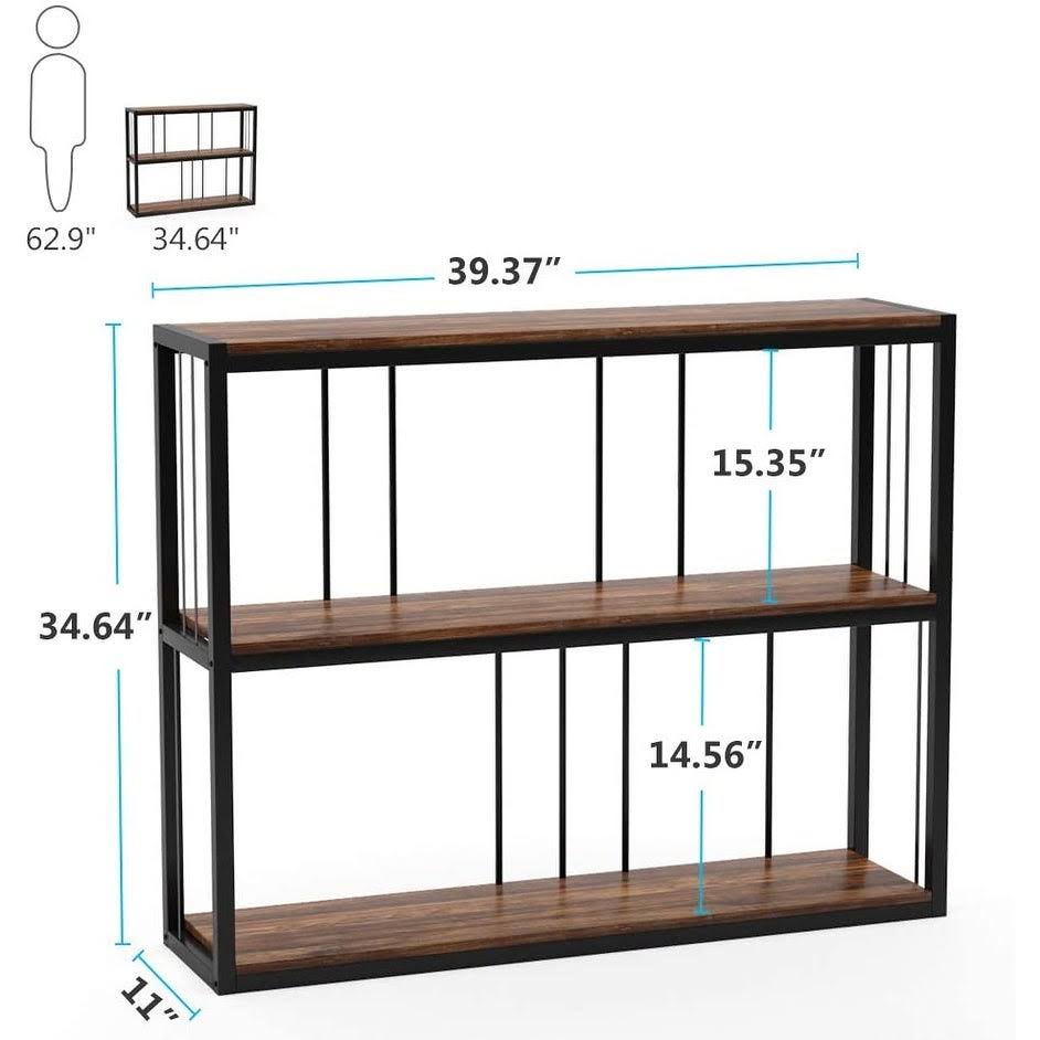 Rustic-Brown 3-Tier Console Table F244