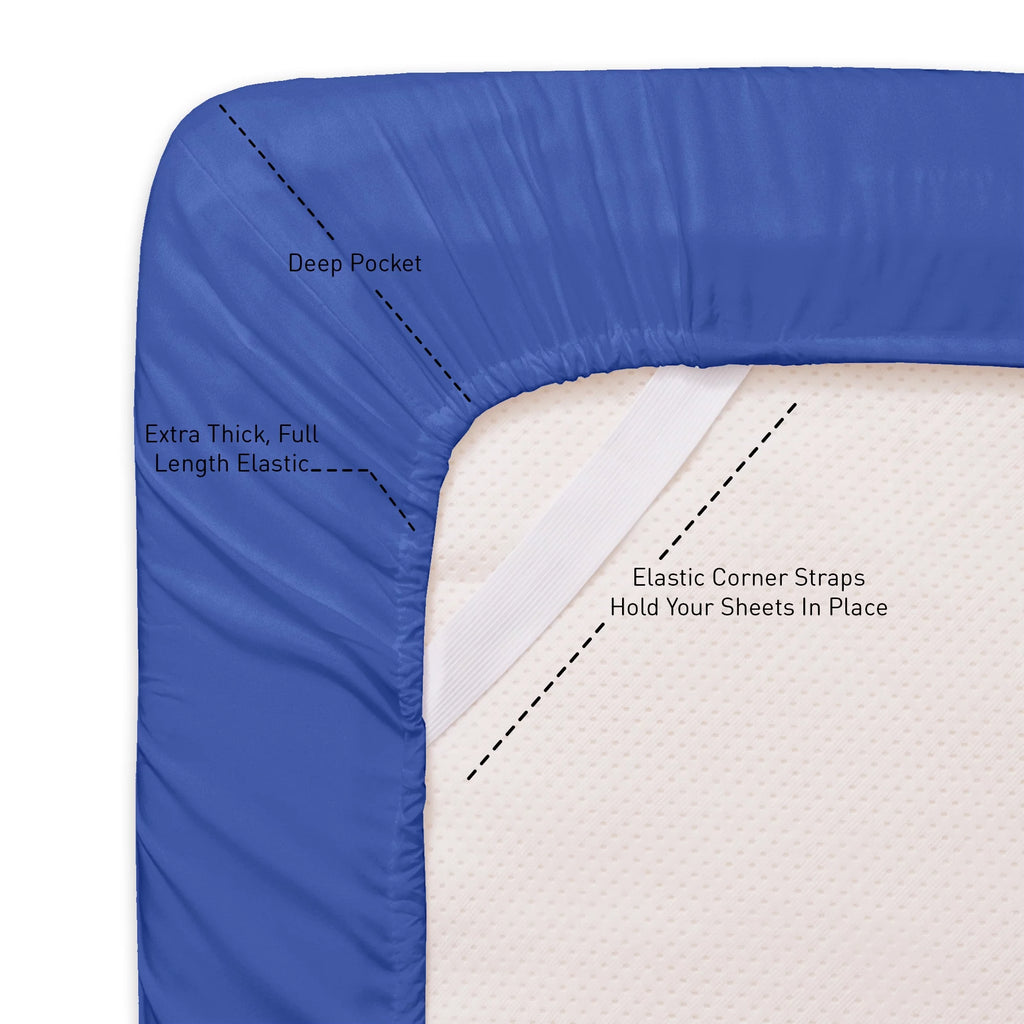 7 Piece Down Alternative Comforter & Sheet Set Full Royal Blue Y313295