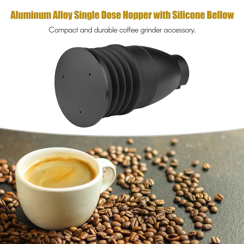 Aluminum Alloy Single Dose Hopper with Silicone Bellow Coffee Grinder Accessories Y33648