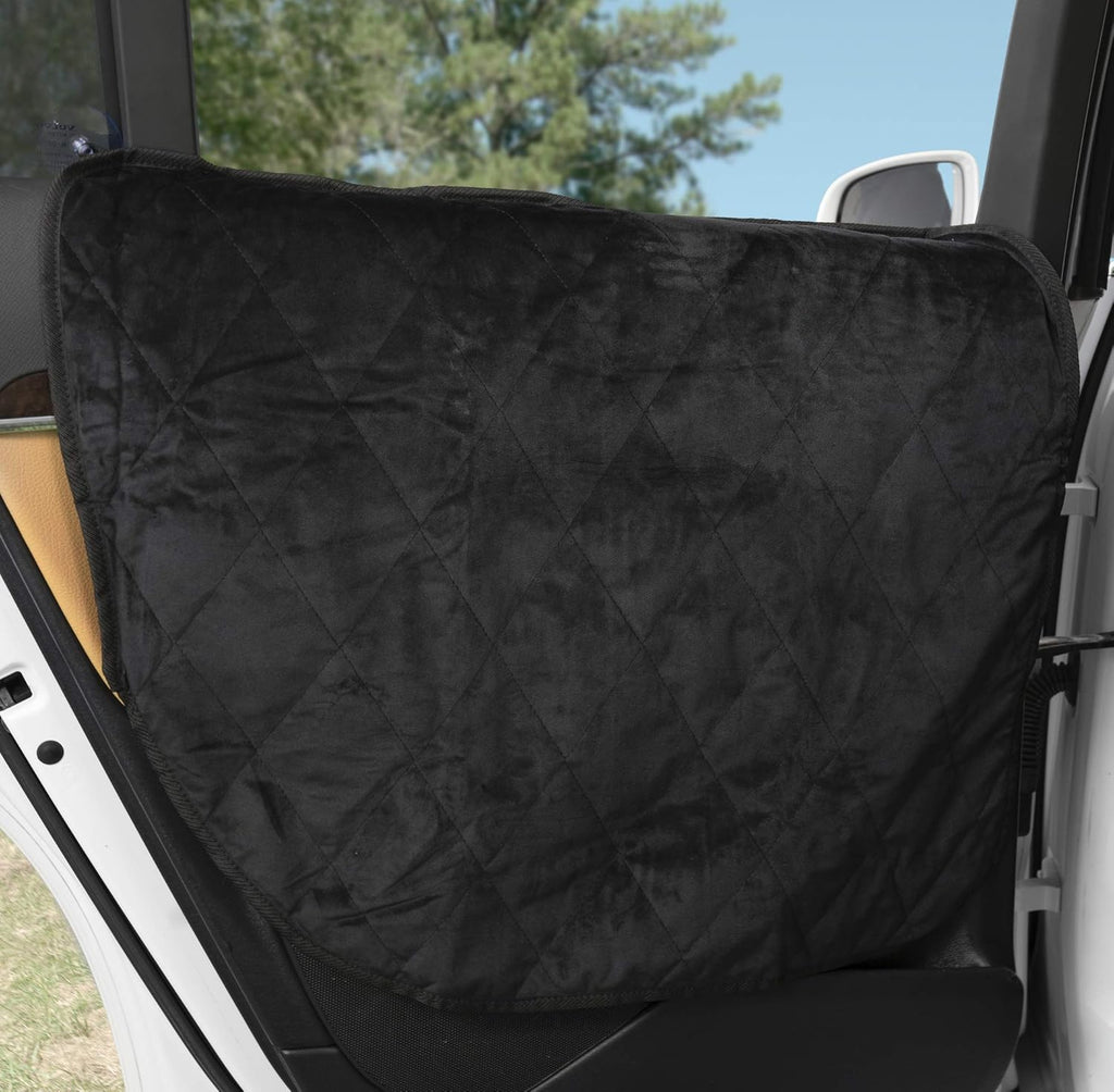 Velvet Car Door Protector, Washable Waterproof, Set of 2 London Grey N439397