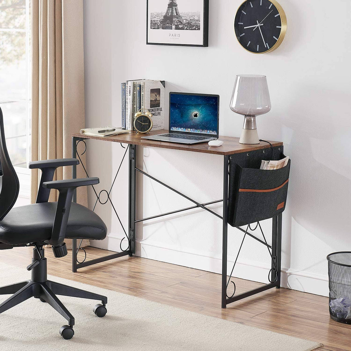 Black Computer Desk with Storage Bag G119