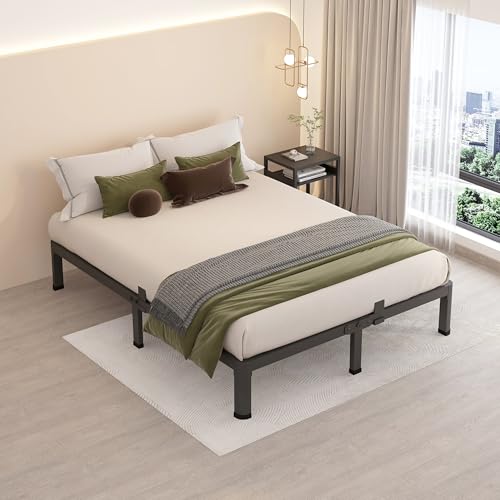 18 Inch Full Size Metal Platform Bed Frame with Under-Bed Storage W5919