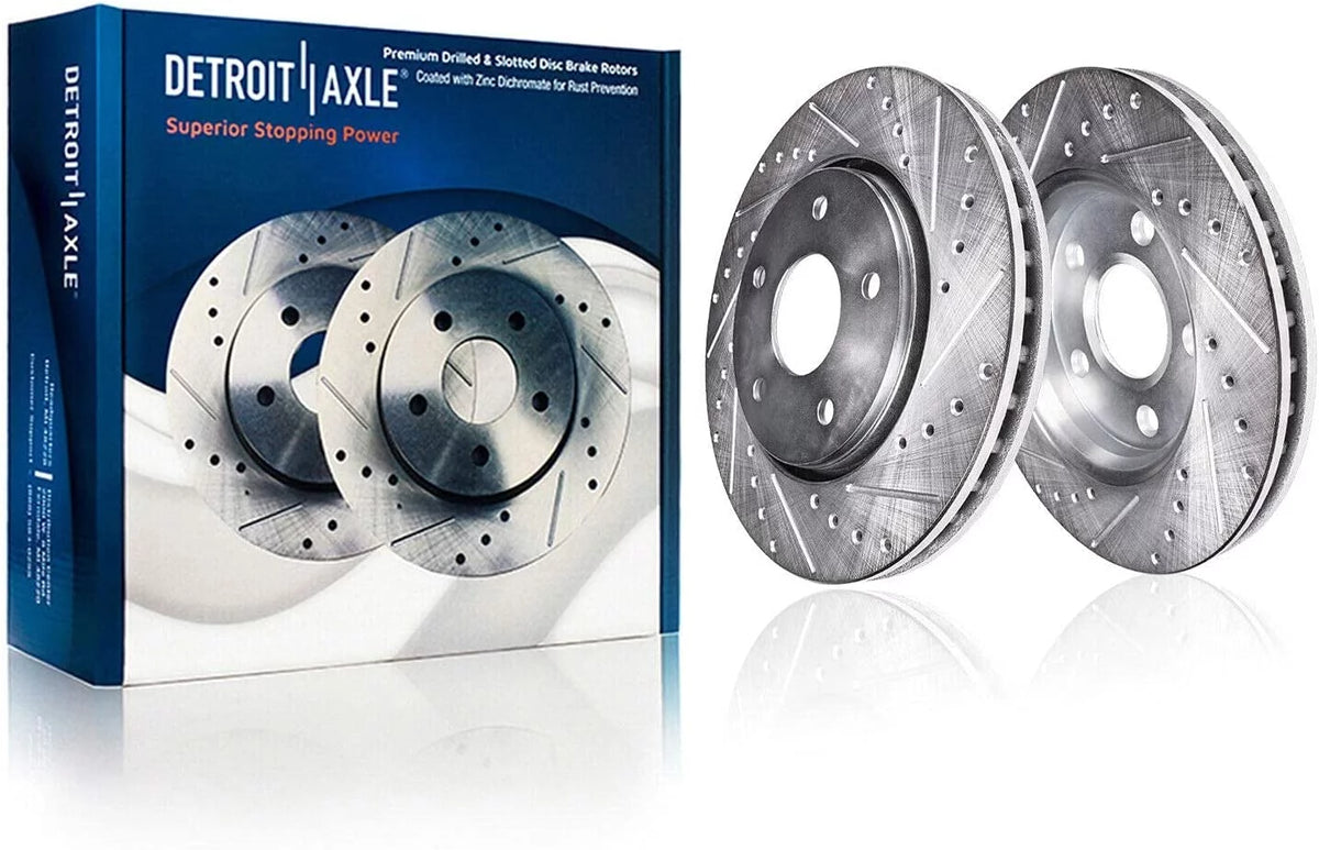 Drilled and Slotted Brake Kit Ceramic Brake Pads G734