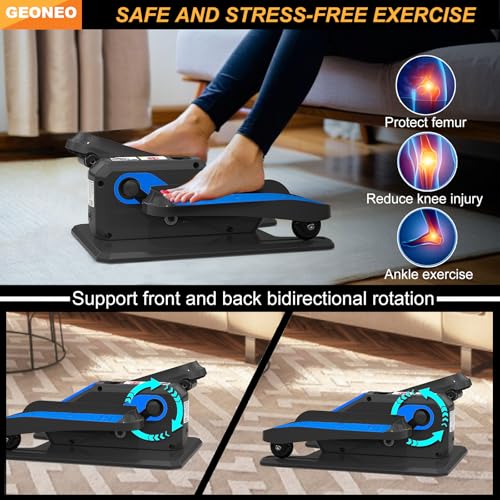 Under Desk Elliptical Machine, Electric Seated Pedal Exerciser with Monitor, Remote Control and 12 Adjustable Speeds D846